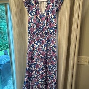 Vineyard Vines Blue and Purple Floral Maxi Dress